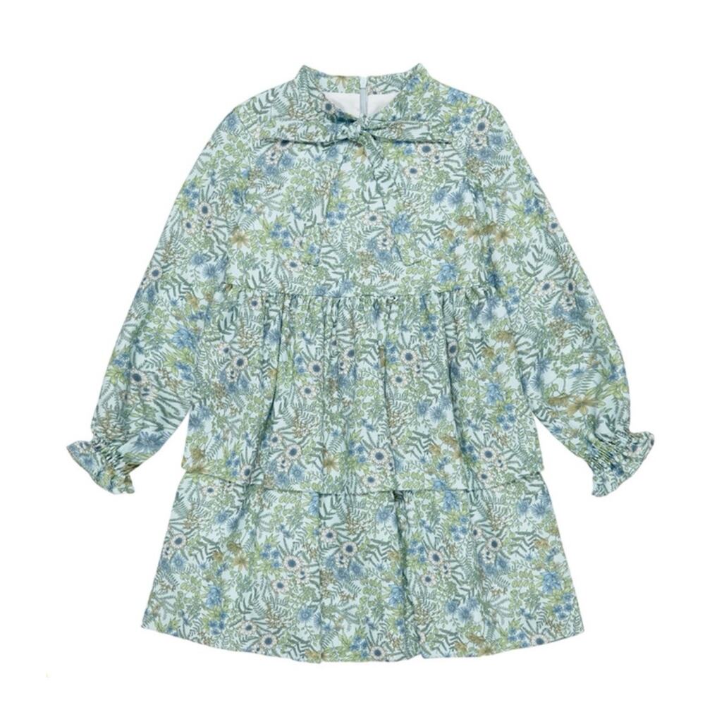 La Coqueta 2Y green floral dress